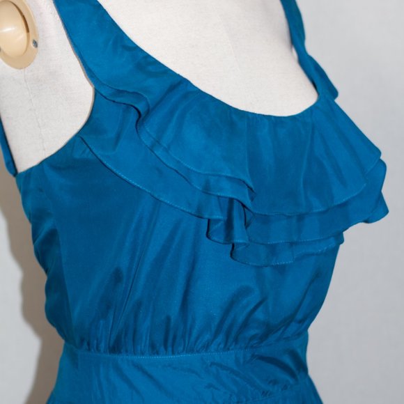 Ann Taylor Silk Blue Dress (6) - Picture 6 of 11
